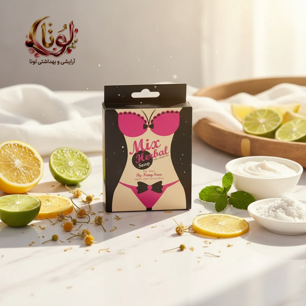 صابون گیاهی روشن‌کننده بدن میکس هربال (Mix Herbal) مدل آنتی‌باکتریال