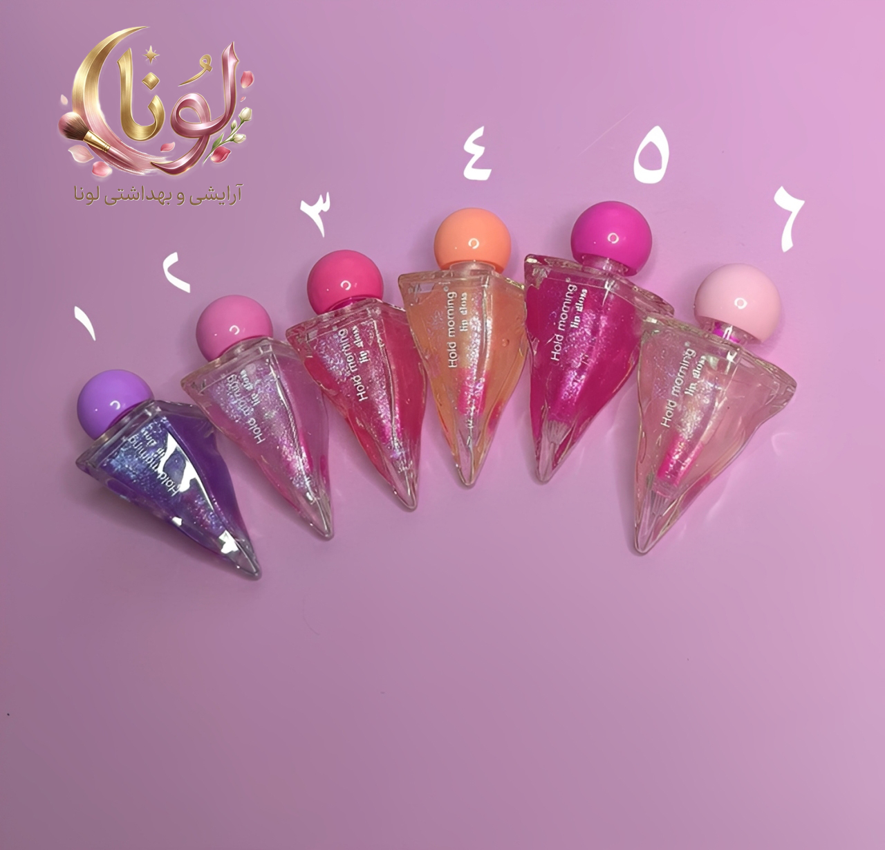 برق لب حرارتی و لیپ گلاس حجم دهنده مدل الماسی یخی